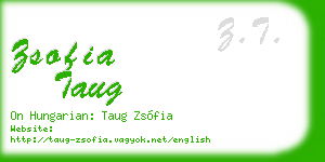 zsofia taug business card